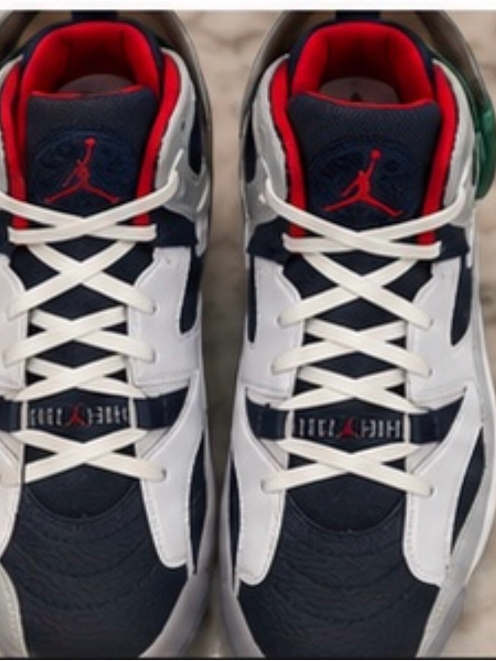 Jordan Size Tag Label in Red, White & Black
